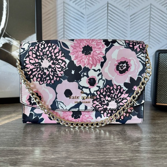 Kate Spade Carson Dahlia Floral Pattern Convertible Crossbody Bag - Picture 1 of 5